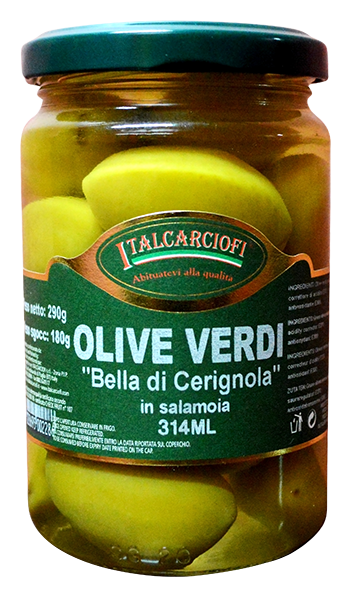 Olive Verdi Bella Cerignola 314g ITALCARCIOFI