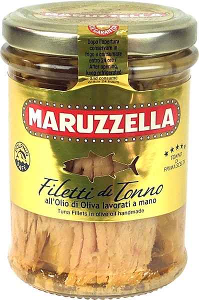 Filetti Di Tonno In Olio D'Oliva Barattolo 185g MARUZZELLA (12/Cassa)