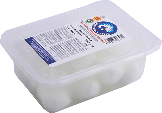 Bocconcini Di Bufala D.O.P. Vaschetta Da 10 x 25g (12/Cassa) CAMPANIA FELIX