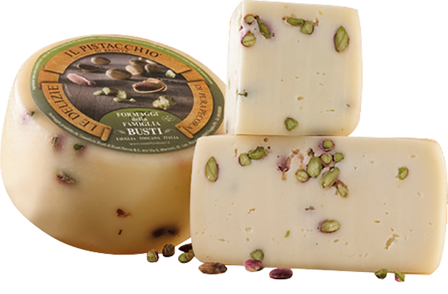 Pecorino con Pistacchio Di Bronte (1.3kg approx.) Sottovuoto CASEIFICIO BUSTI