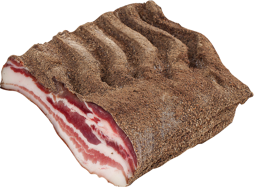 Pancetta Tesa Al Pepe Nero a Metà Sottovuoto (1.3kg approx.) SALUMIFICIO GERINI