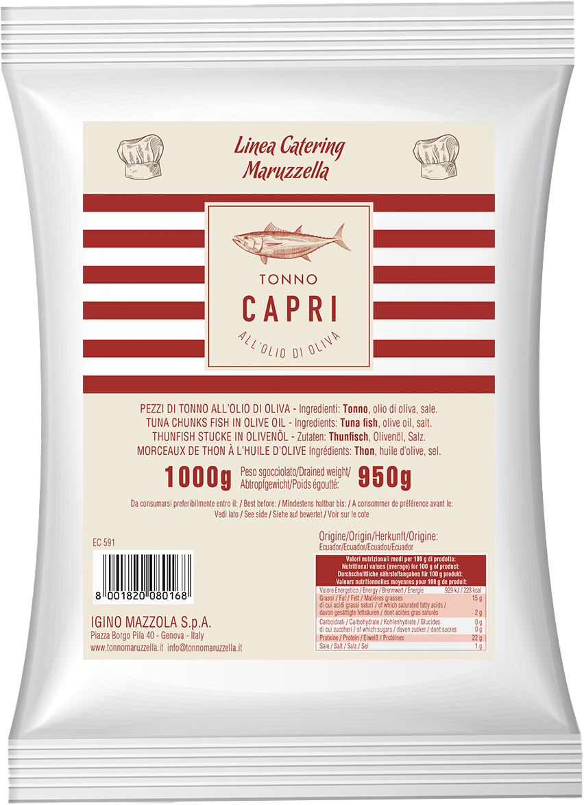 Tonno All'Olio D'Oliva In Busta 1kg CAPRI (12/Cassa)