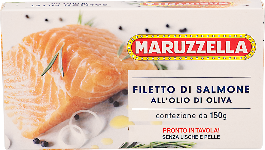 Filetti Di Salmone All'Olio D'Oliva Scatoletta A Strappo 150g MARUZZELLA (12/Cassa)