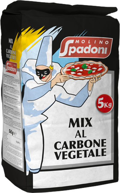 Mix per Pizza al Carbone Vegetale 5kg (W270-320) MOLINO SPADONI