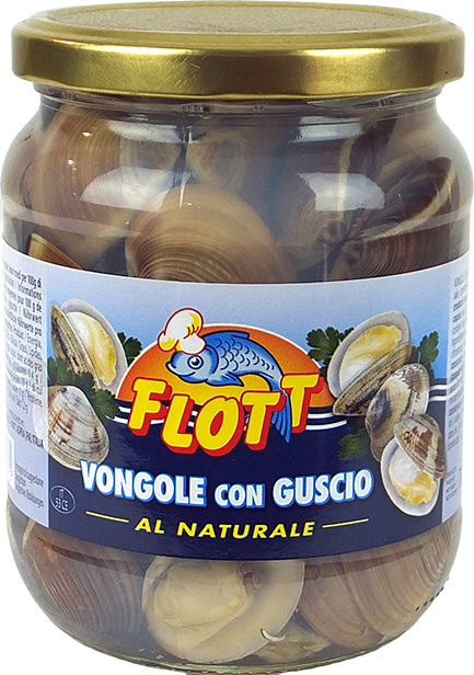 Vongole Con Guscio Al Naturale Barattolo 700g (SGOCC. 390g) FLOTT