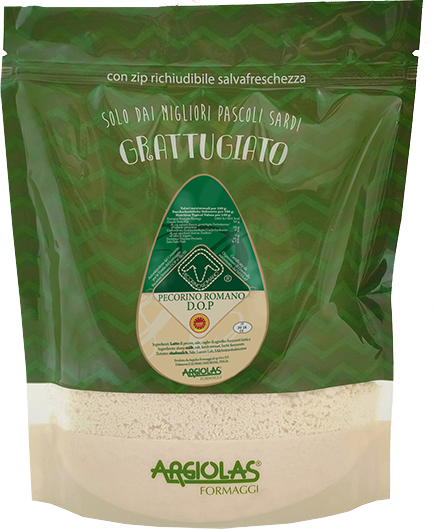 Pecorino Romano D.O.P. Grattugiato 500g Busta ARGIOLAS FORMAGGI