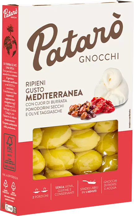 Gnocchi Ripieni alla Mediterranea 400g PatarĂ² IL PASTAIO