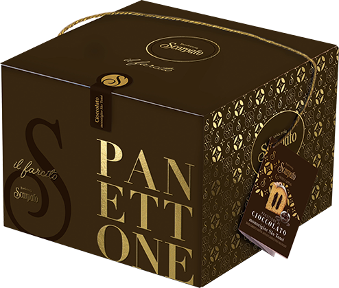 Panettone Cioccolato Sâo Tomé 500g (Scatola Marrone) SCARPATO